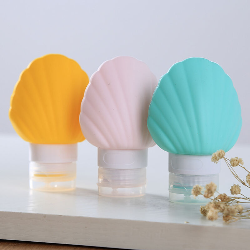 Shell Shape Leakproof Cute Empty Squeeze Silicone Travel Bottles manufacture