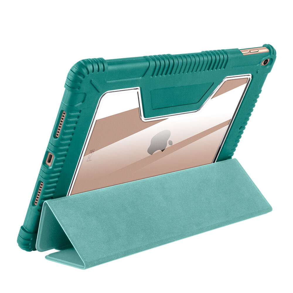 Laudtec PBK024 Funda Dura de Alta Calidad de Tpu Trifold Stand Slim Ligera Funda Transparente Anticaída para iPad 9.7  