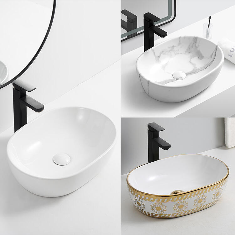 new design luxury Customized high end bathroom marble top basin supplier