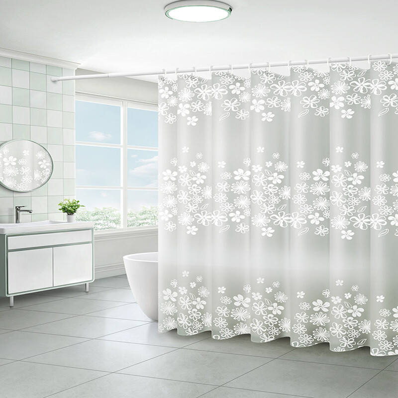 Wholesale Selling Customized Sublimation Hook Opacity Design Bathroom Waterproof Shower Curtain factory