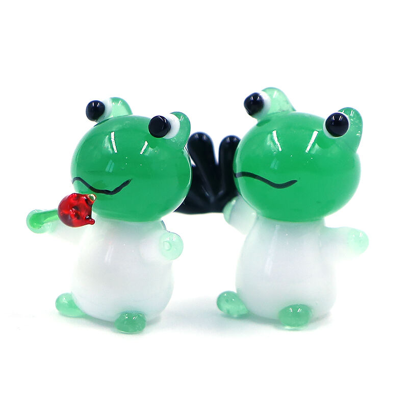 Miniature Lampwork Murano Glass Animal Frog Figurine factory