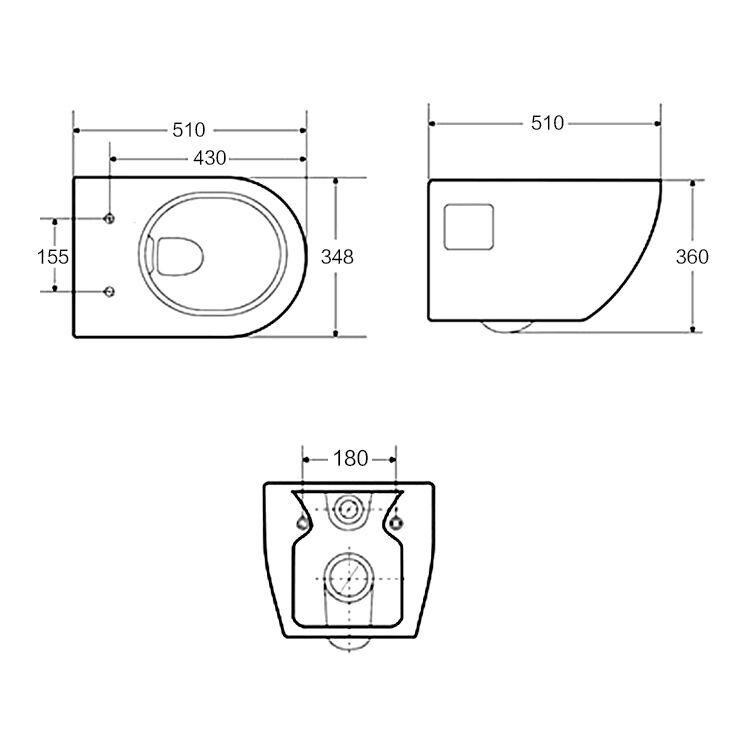 sanitary ware wall-hung toilet wc bathroom toilet for modern bathroom manufacture