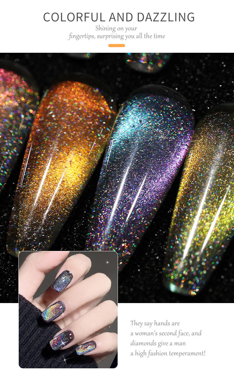 HONEY GIRL OEM Private Label Bling Glades Glitter Gel Magnetic 9D Cat Eye Gel Nail Polish supplier