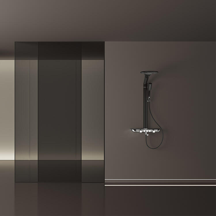 high quality sanitary shower head Bathroom Thermostatic Rain Waterfall Shower System shower set with jets details