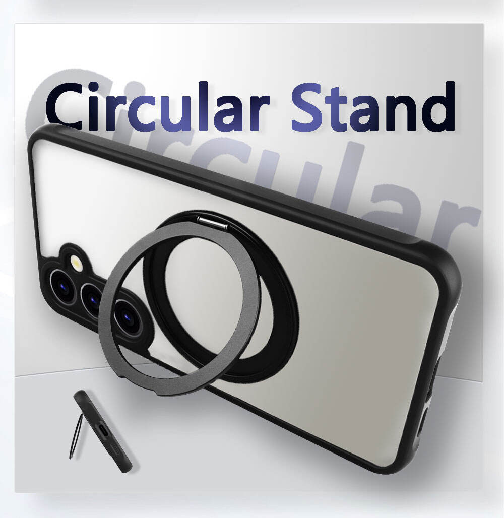 Phone Case Holder For Samsung S24 Plus Tpu Pc Cellphone Covers Soft Camera Lens Protection Rotating Ring Stand Anti Drop Proof factory