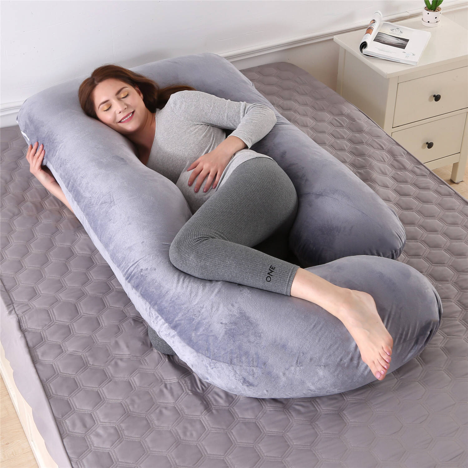 Pregnancy Pillows for Sleeping Maternity Pillow for Pregnant Women U Shaped Side Sleeper Pregnancy Pillow 59'' Full Pregnant details