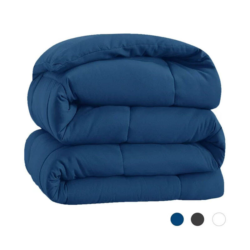 Wholesale Accept Customization 100% polyester hypoallergenic navy winter polyester comforter factory