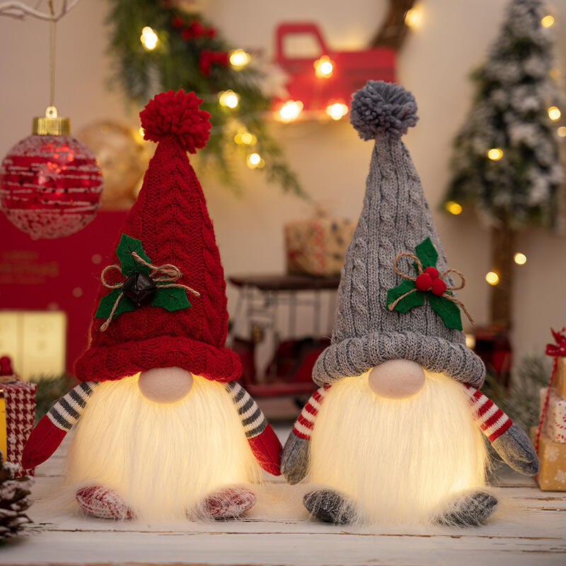 Christmas Gnome Light Plush Gnomes Gonk With Lights Desktop Ornaments manufacture