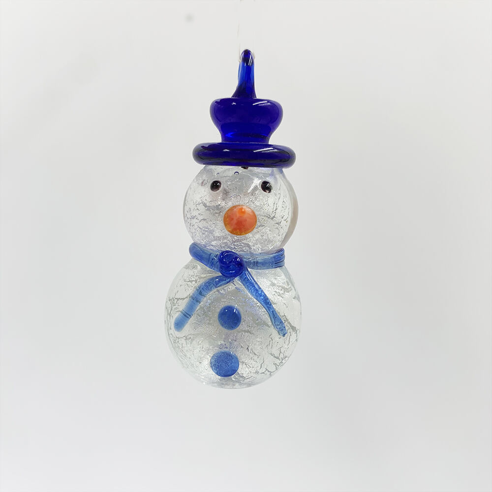 2023 New Arrival Handmade Hanging Murano Christmas Lampwork Glass Figurine Ornament manufacture