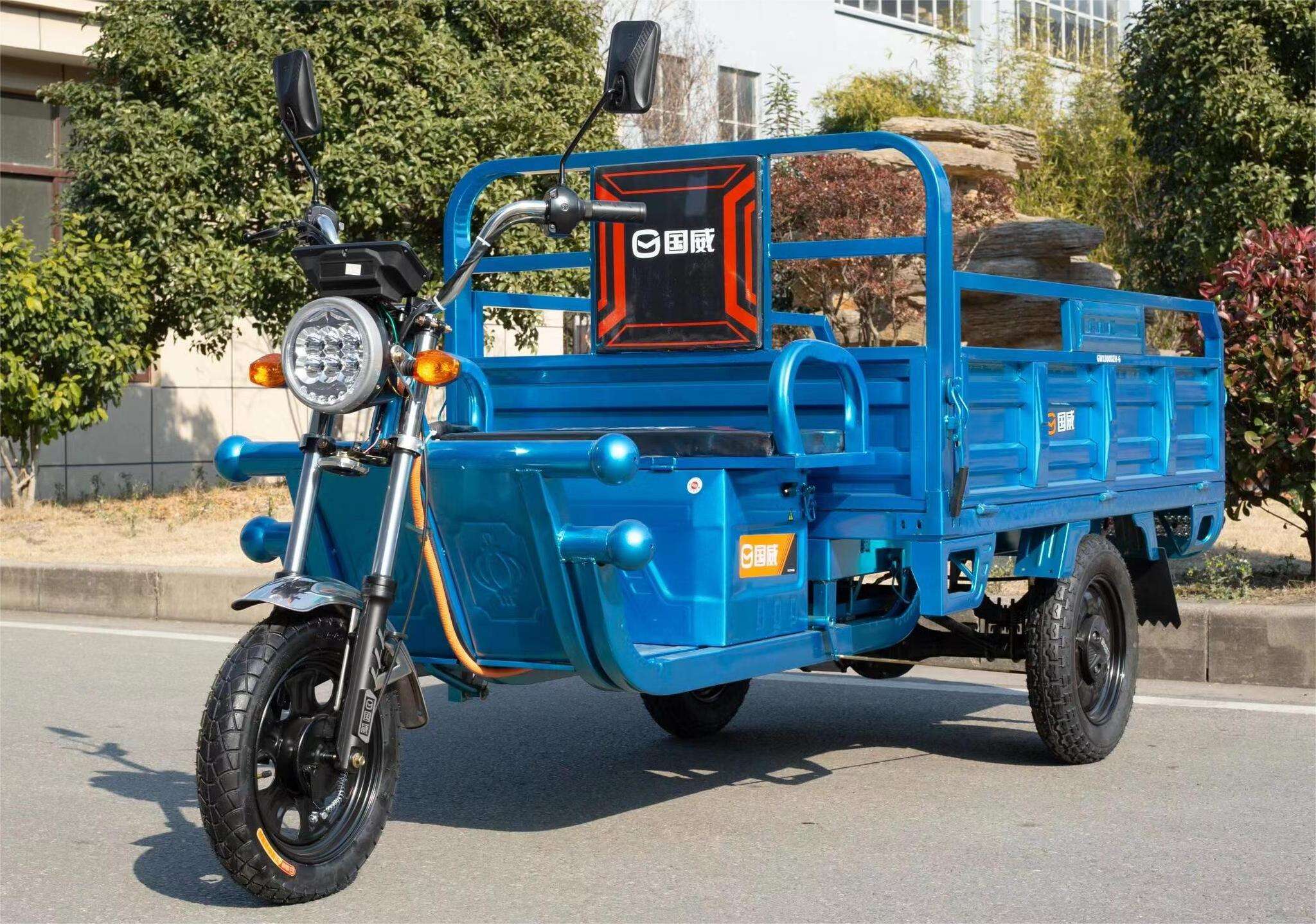 2024 New Guowei high-speed electric tricycle express car Agricultural freight car high-power truck factory