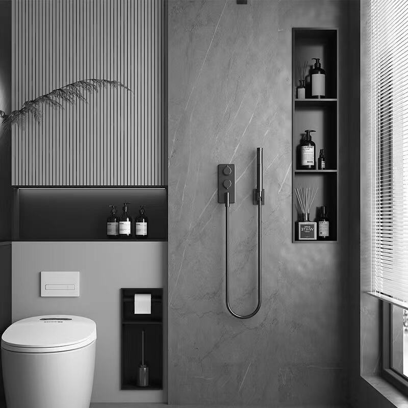 en acier inoxydable 304 unique et double noir or blanc cromé salle de bain douche niche