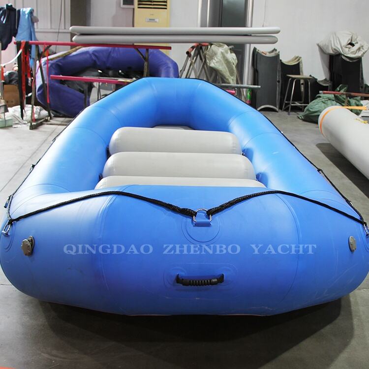 3.8m Whitewater Raft Self Bailing With Bottom Strengthened With Rubbing Plates Rafting Boats supplier