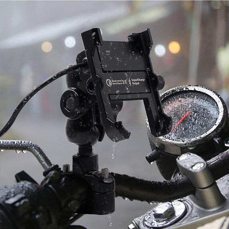 Laudtec Universal Motorcycle Phone Bracket Rechargeable QC3.0 Fast Charge Bicycle Mobile Phone Holder Stand details