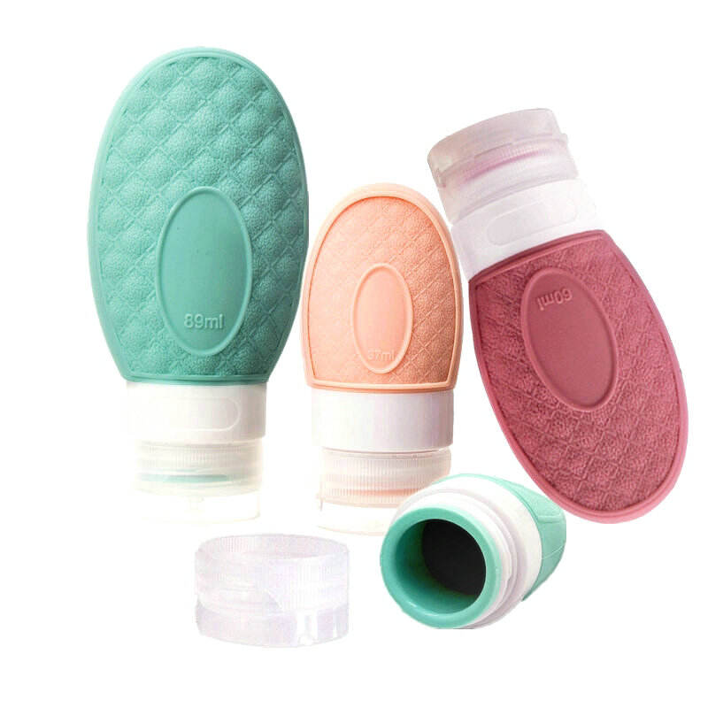 Luxury 38ml 60ml 89ml Silicone Leak Proof Squeeze Travel Bottles