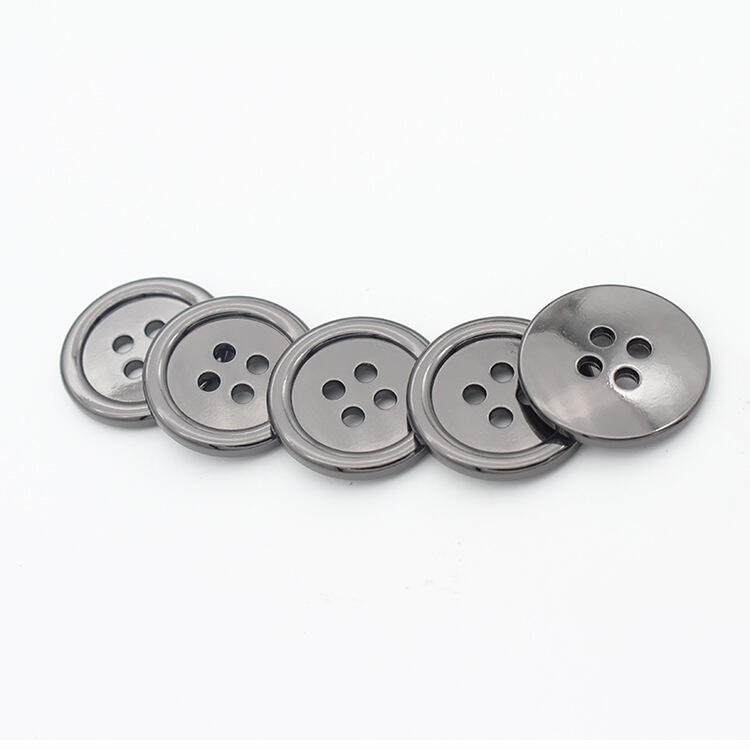 Custom high quality fancy 4 holes metal sewing button