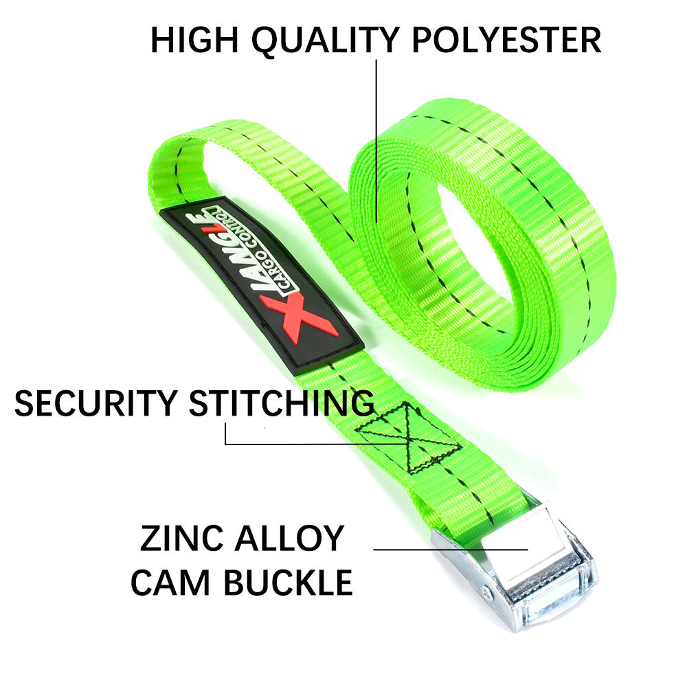 2 pack 1 Inch 250Kg Zinc Cam Lock Buckle Lashing Strap details