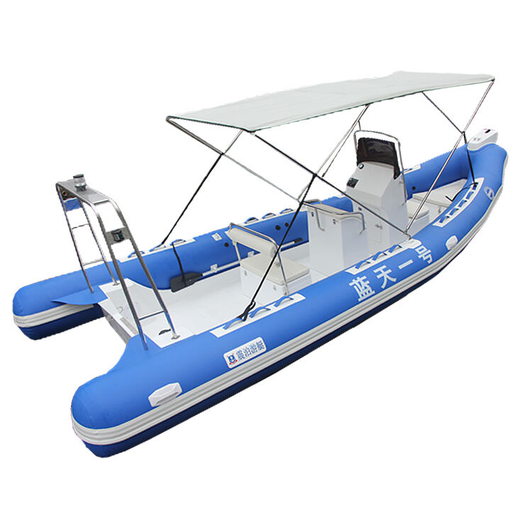 Customize 21.5ft Ocean Rib Boat Inflatable 6.5m Hydraulic Steering Center Console French Orca Hypalon Rib-650 manufacture