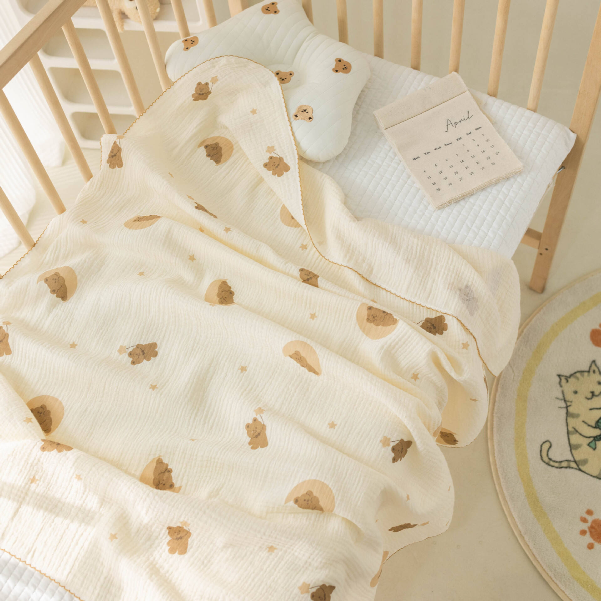 Super Soft Breathable 100% Cotton Swaddle Baby Muslin Blanket manufacture