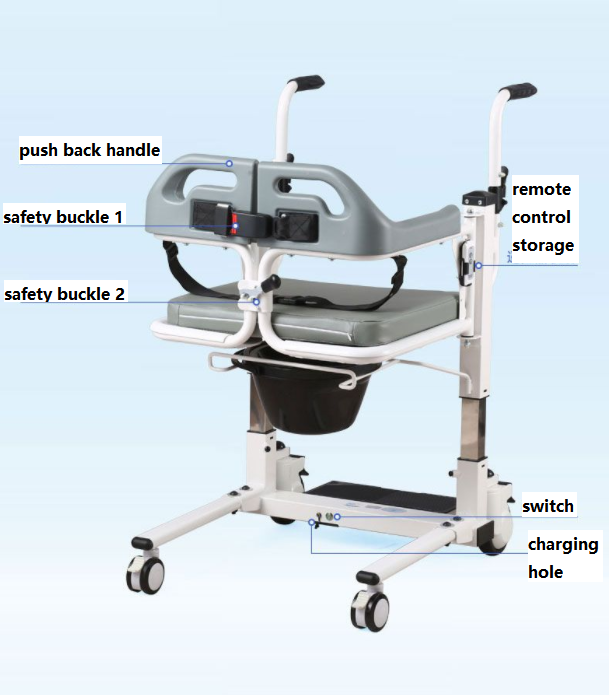 steel lift chair disabled people power lift Patient Transfer Chair Electric control lift saving manpower for nursing-BZ-L12 manufacture