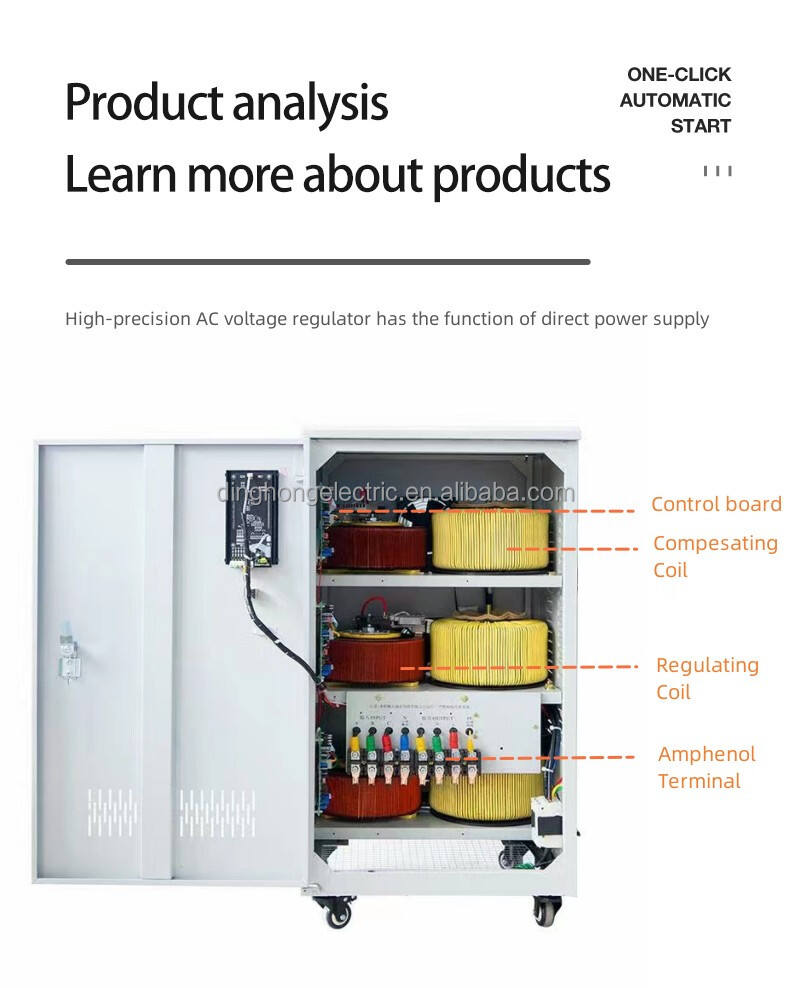 Professional manufacturers AVR 50/60Hz 100kVA 150kVA Three Phase Automatic Voltage Stabilizer supplier