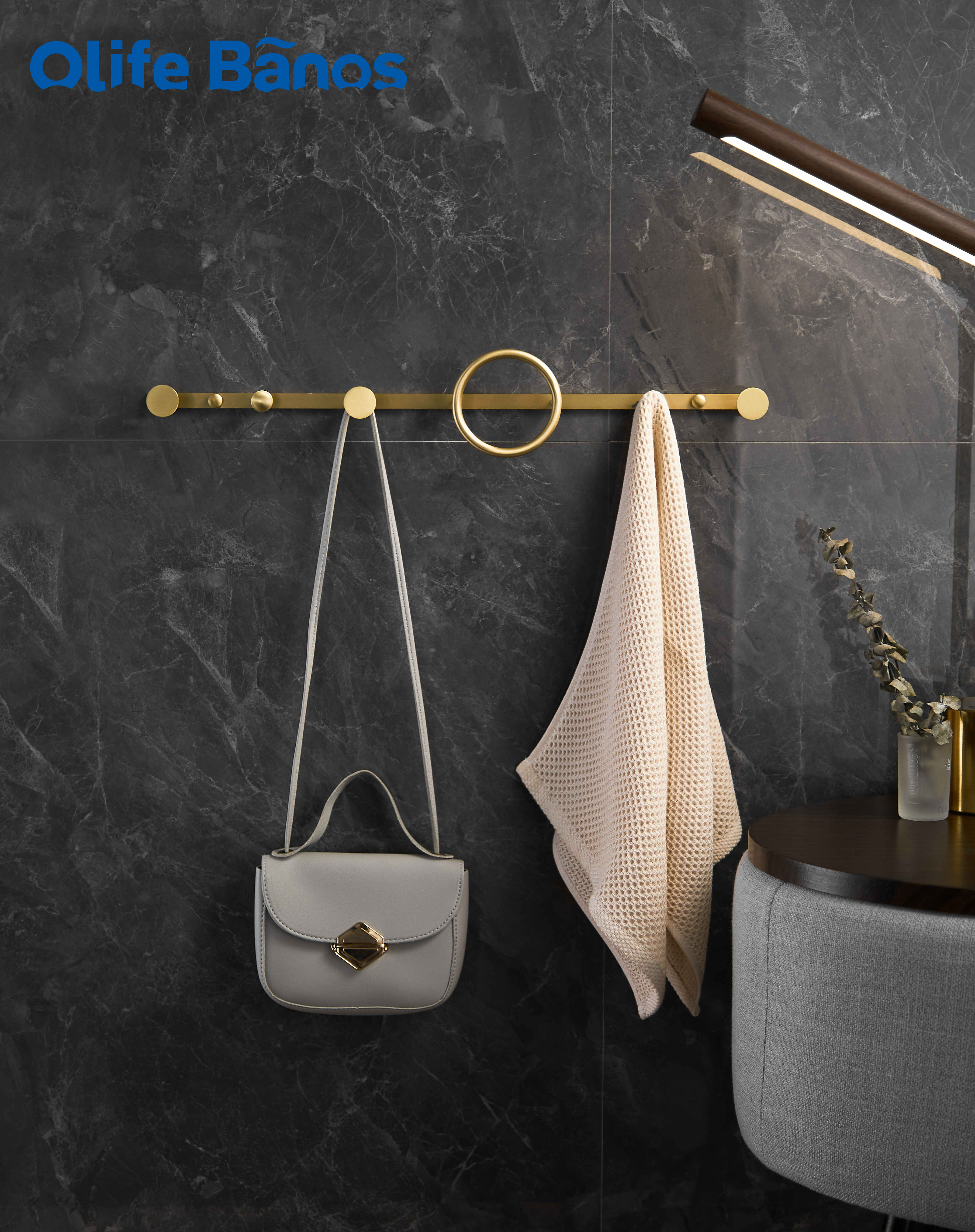 Luxury Gold Wall Mounted Brass Hooks Coat Towel Hook Rail Hanger for Hanging Clothes Hat Purse Robes in Bathroom supplier