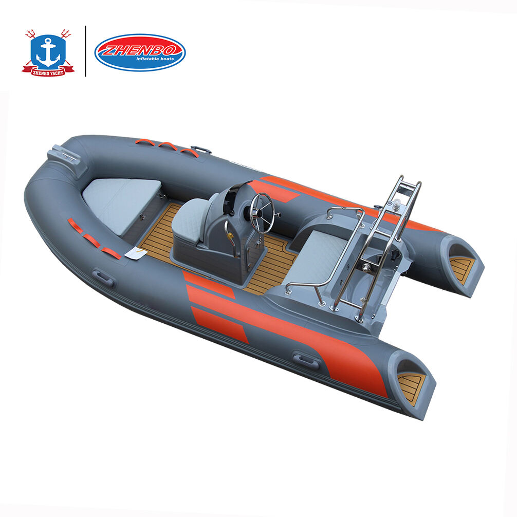 CE Rigid Fiberglass Hull 13ft RIB 390 Boat Hypalon/PVC Inflatable RIB Boat for fishing with yamaha engine manufacture