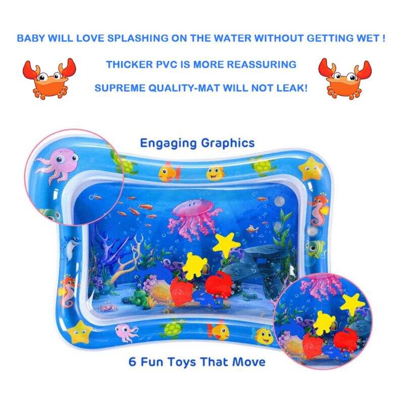 Inflatable baby tummy time water play mat for children inflatable learning play mat for kids manufacture