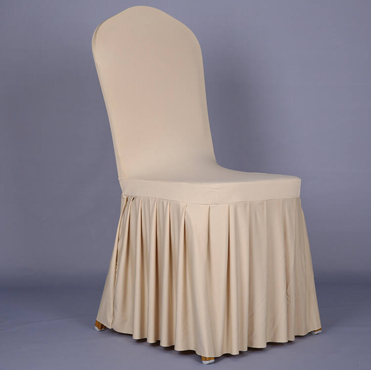 China Manufacturer white rosette ruffled Wedding Chair Cover