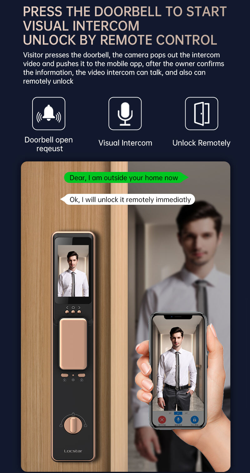 Factory Face Recognition Matter Standard Device Front Door Keyless Entry Smart Lock supplier