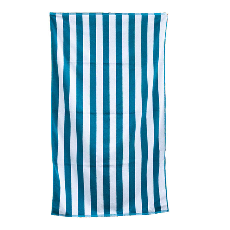 Luxury 100% cotton Extra-long terry Striped Embroidered swimming pool towel Fluffy breathable bath towel beach towel manufacture