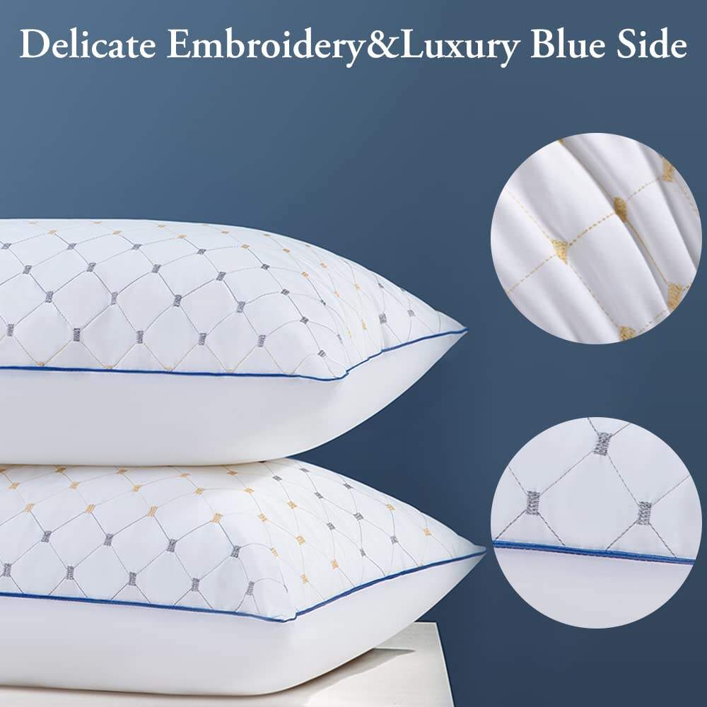 Breathable Down Alternative Cooling 100% polyester Premium washable hotel king pillows for bed details