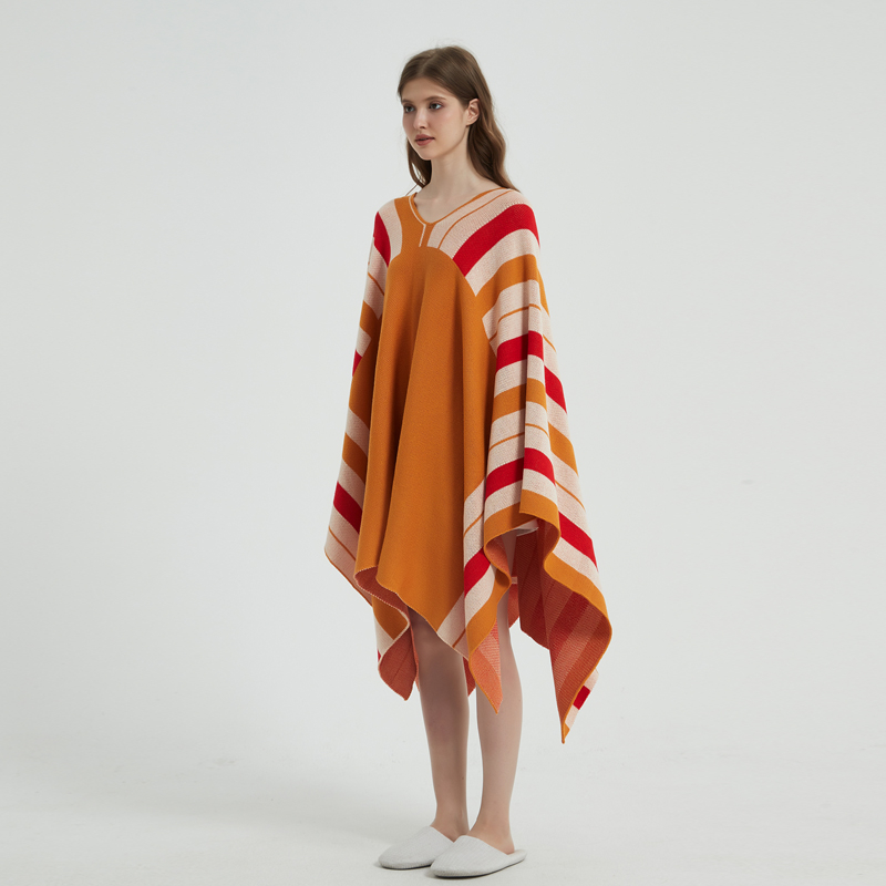 Super soft comfortable wool blend wearable throws wrap covers for indoor outgoing LL manufacture