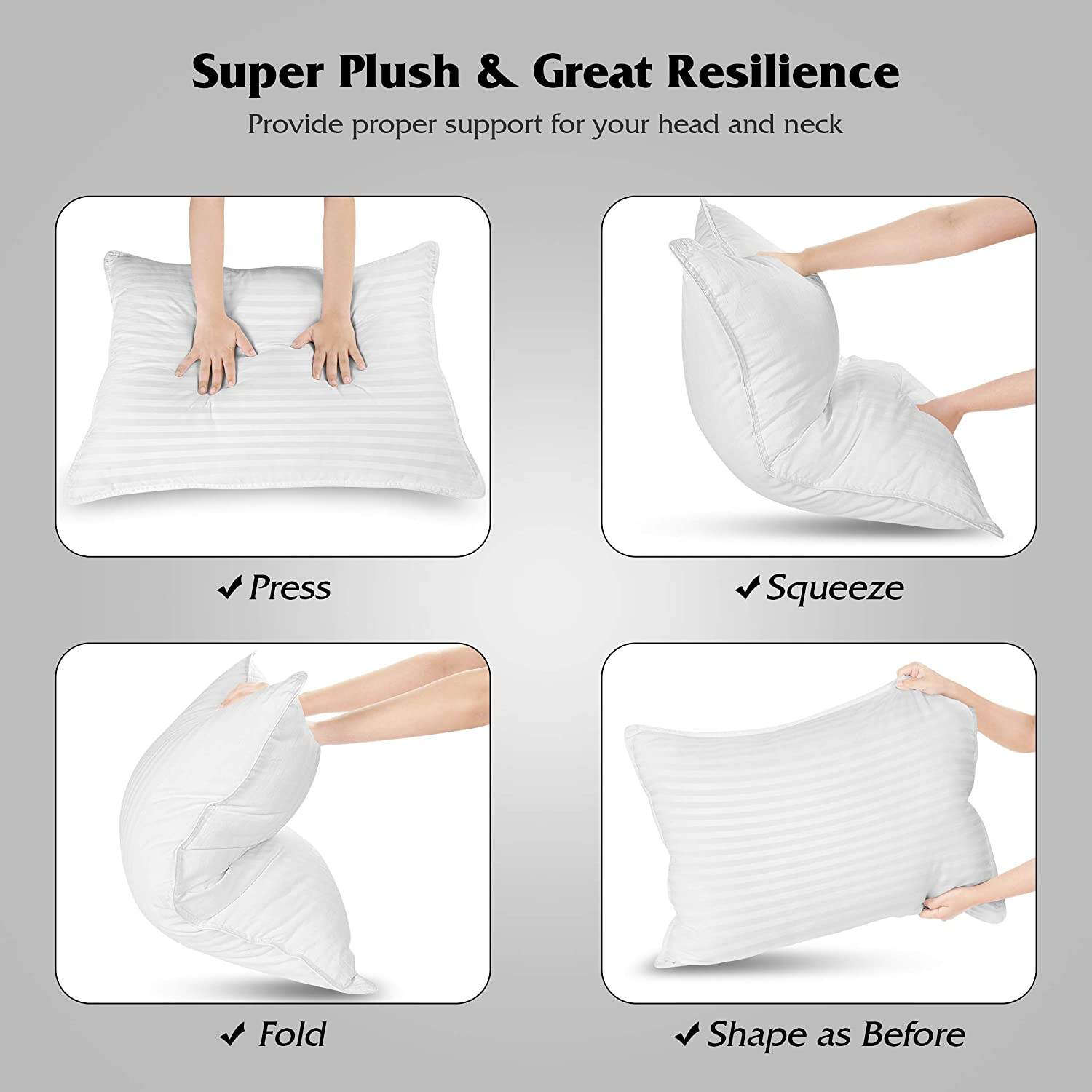 Premium 100% cotton down alternative insert bed pillows for sleeping manufacture