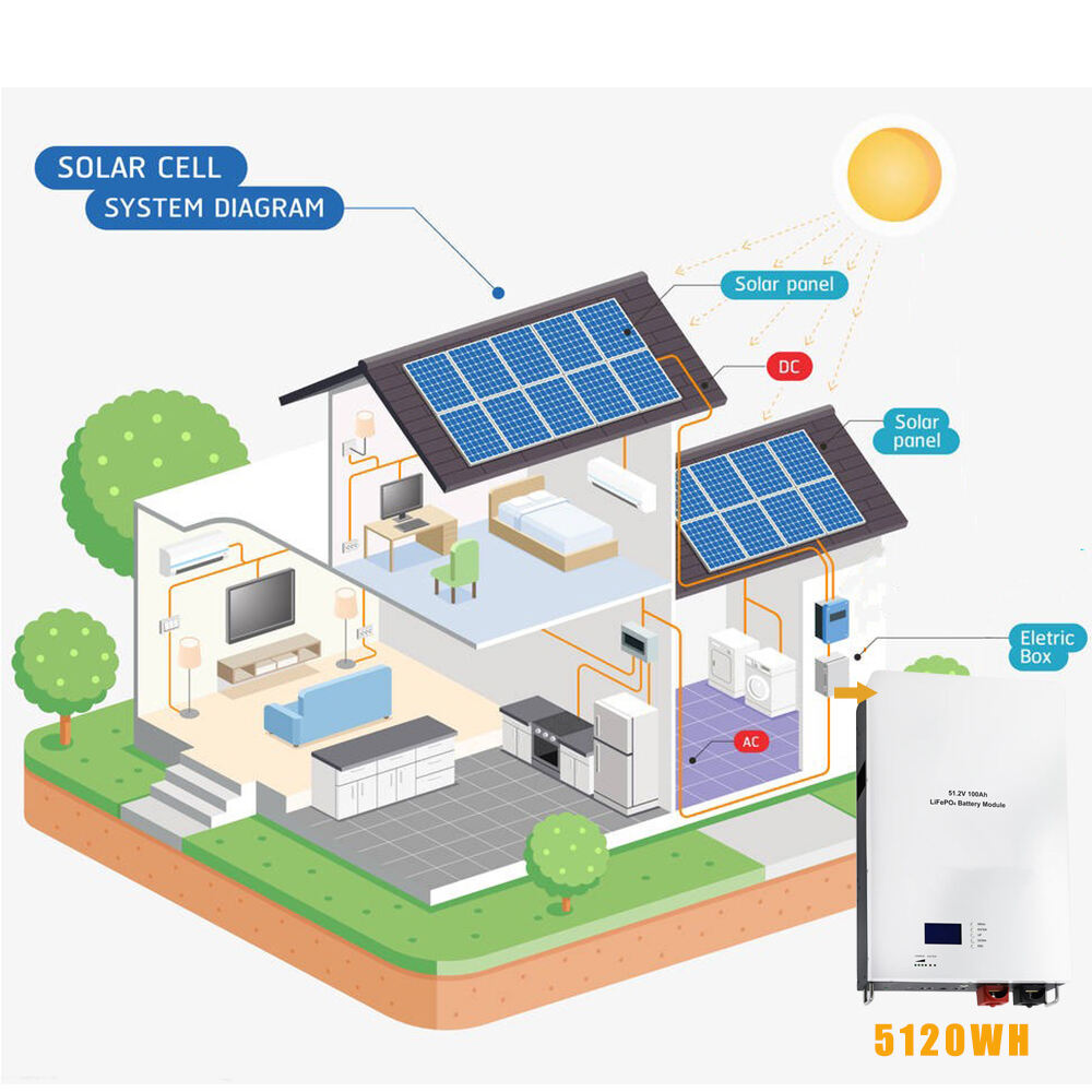 Tig Fox Energy Power Wall LiFePO4 Battery Pack 48V 5Kwh 10Kwh 20Kwh Home Solar Lithium Battery for Home Solar System manufacture