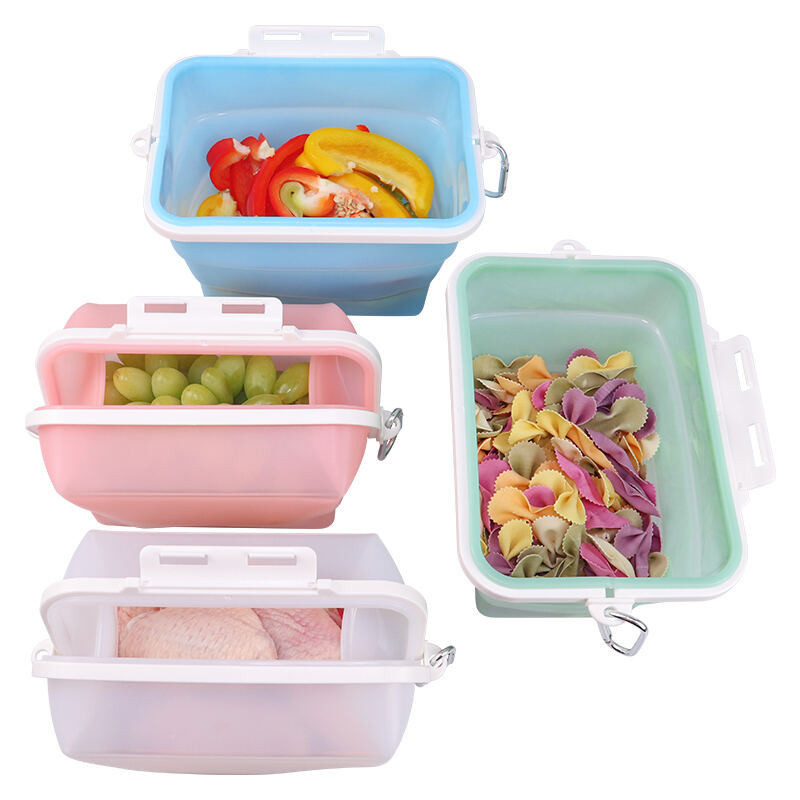 1-1.5L Collapsible Silicone Reusable Food Storage Bag&Container for Snack/Fruit