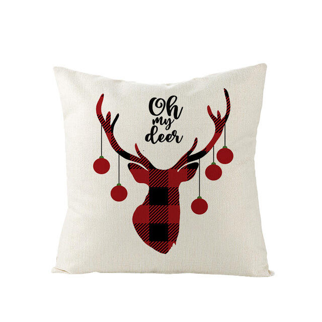 Christmas cushion cover 45*45 Pillowcase sofa Cotton Linen covers Home Decor Pillow cases