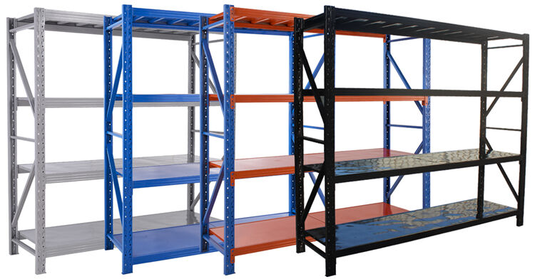 Sistema de estanterías de almacén, estante de acero de largo alcance, estante de acero de fácil montaje, estantes de hierro para fábrica de productos