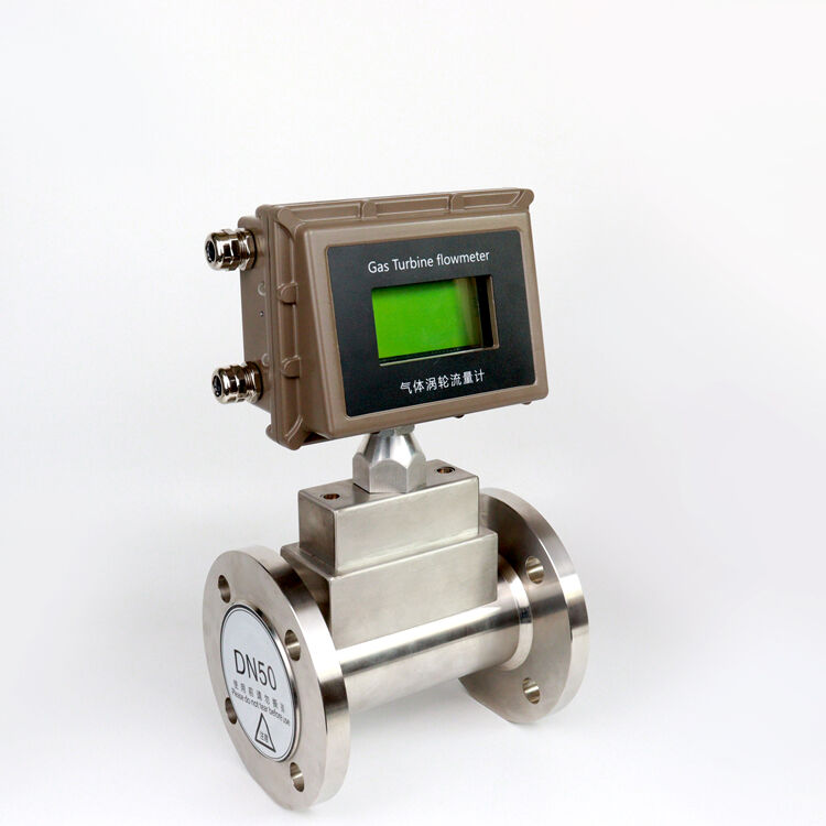 DN50 explosion proof gas turbine flow meter with T&P compensation for natural gas pipeline metering station LPG gas flowmeter supplier