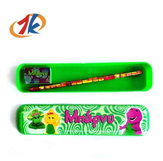 2024 new education toysplastic kids mini pencil case eraser toys set stationery toys pencil box factory