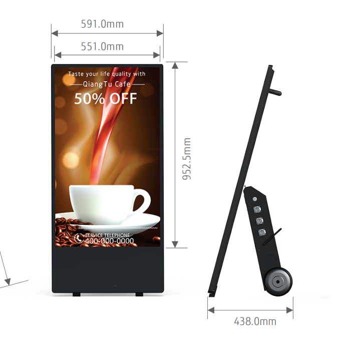2023 new model Poster LCD Advertising Players Monitor Portable Digital Signage and displays supplier