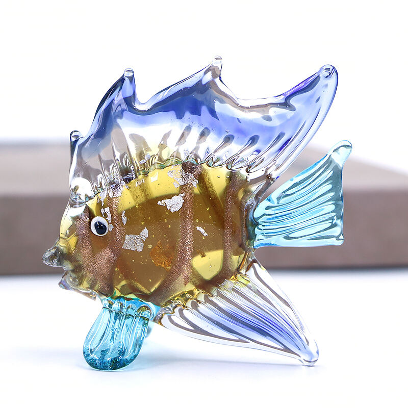 Hand Blow Large Beautiful  Murano Glass Fish Ornament Tropical Aquarium Decoration manufacture