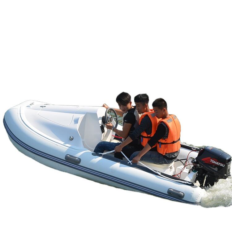 Factory Direct Sale PVC hypalon  Popular inflatable jet speed fiberglass boat supplier