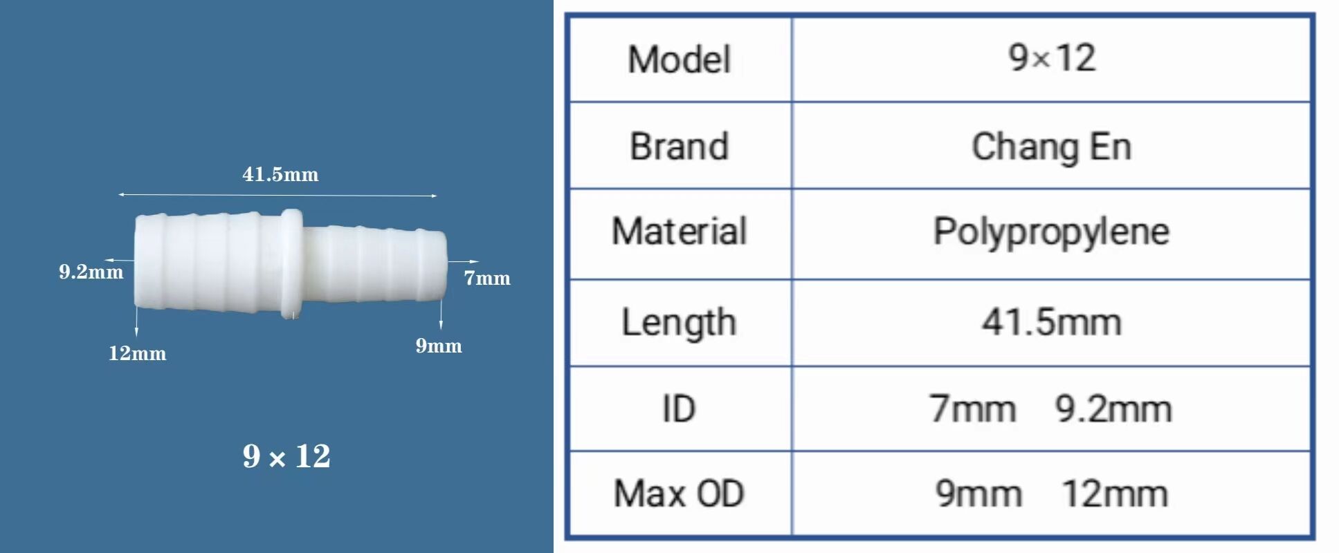 Corrosion resistance straight through connector hose reductor details