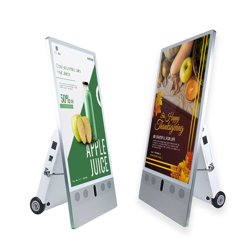Outdoor Waterproof 43 Inch Battery Powered Portable Movable IP65 Outdoor Capacitive Poster Digital Signage And Displays details