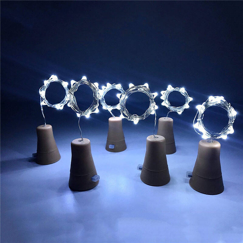 Outdoor 2M Solar Cork Wine Bottle Stopper Copper Wire String Lights 20 LED Fairy Lamps manufacture