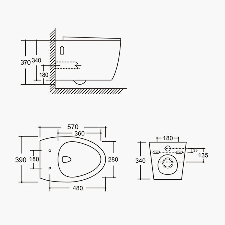 Watermark quality water saving european bowl ceramic sanitary ware wall hung toilet factory