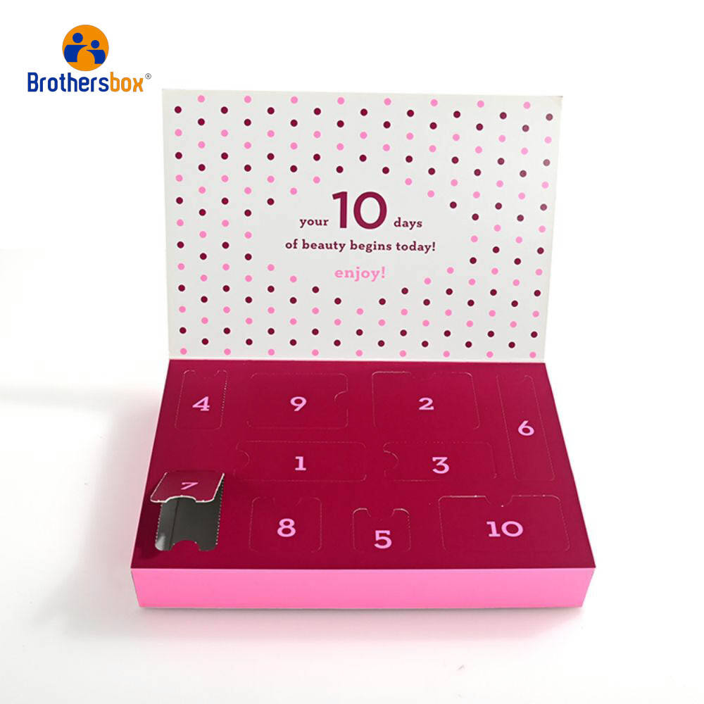 Custom Advent Calendar Beauty Product Packaging manufacture