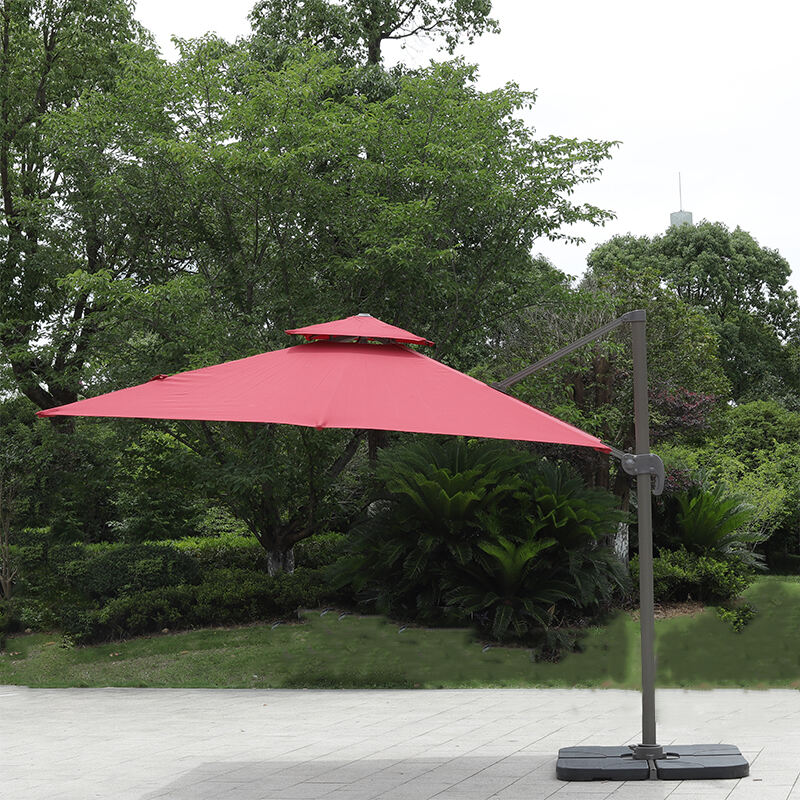 Y High Quality Outdoor  Garden Umbrella Square 3x3m Patio Beach Parasol Wholesale Cantilever Roma Umbrella manufacture