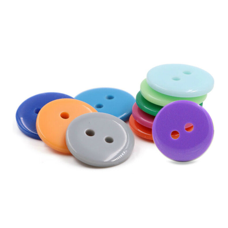 Custom logo 2 holes resin plastic colorful button for clothes