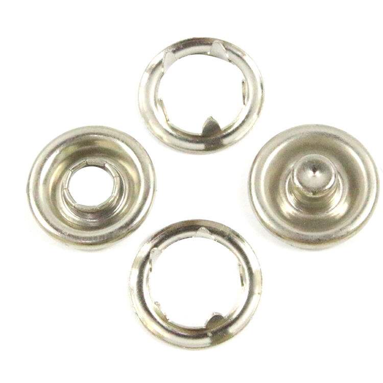 Garment accessories high quality 4 part metal ring prong snap button